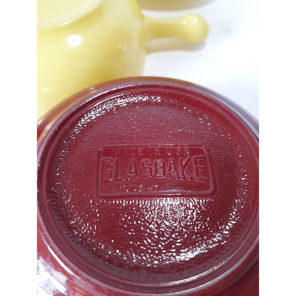 Vintage 1950s Glasbake onion soup bowls - Picture 3 of 3